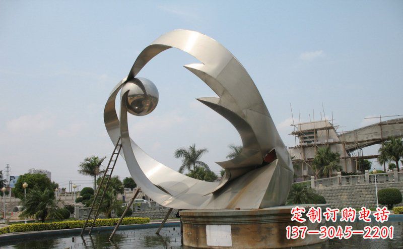 徐州室外不锈钢喷泉雕塑