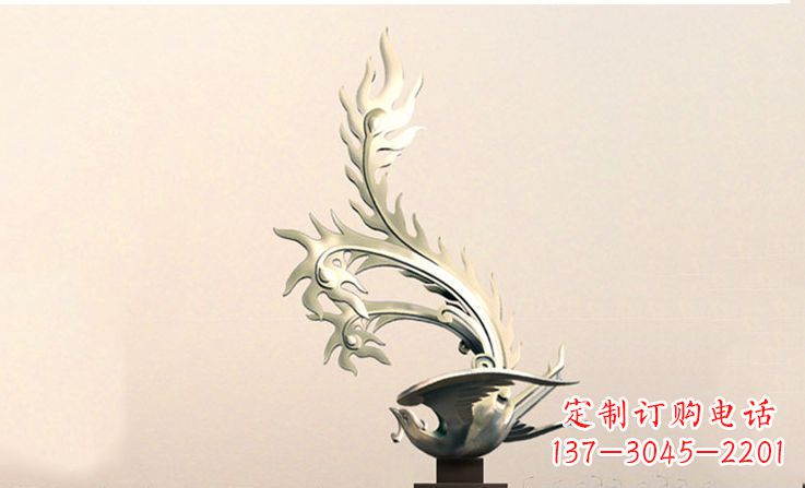 徐州广场不锈钢凤凰雕塑 (5)