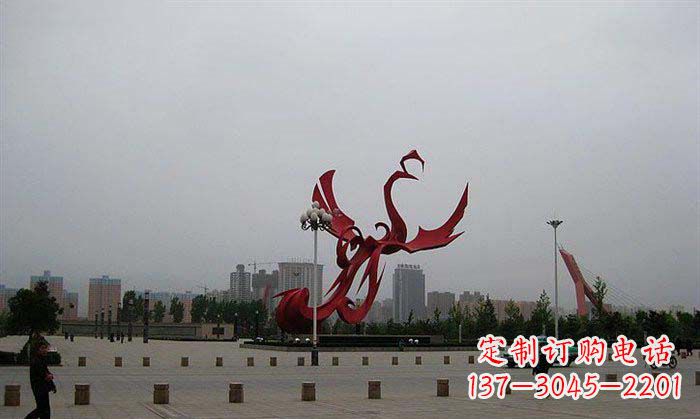 徐州广场不锈钢凤凰展翅雕塑