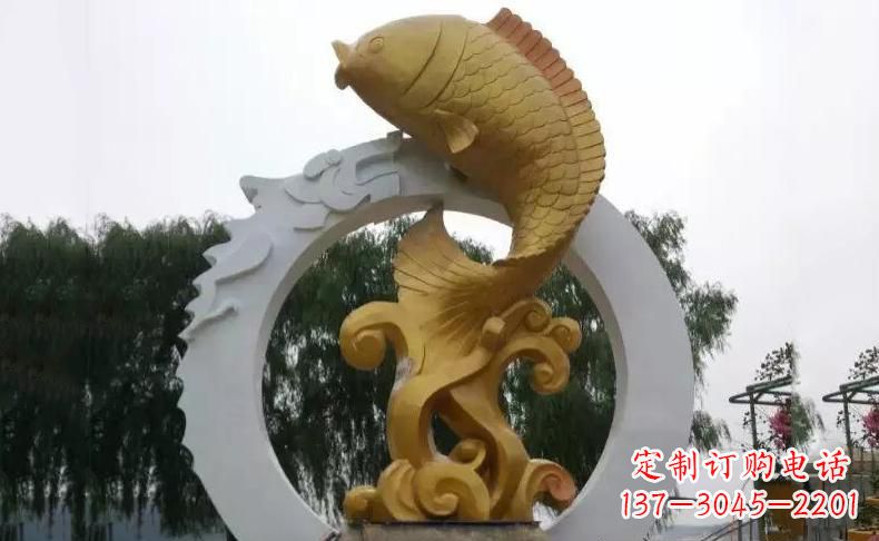 徐州令人惊叹的不锈钢金龙鱼雕塑