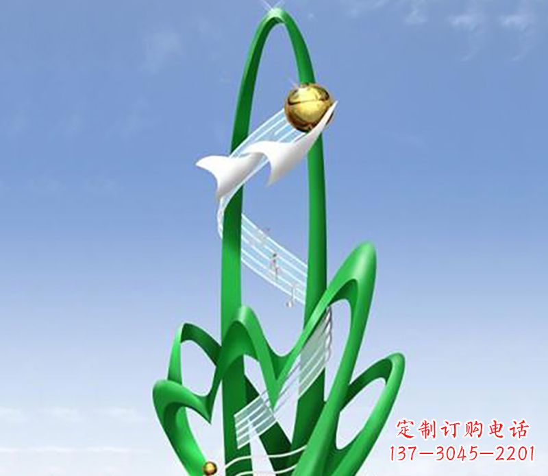 徐州广场不锈钢树叶景观雕塑