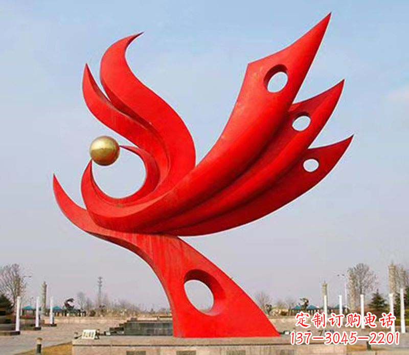 徐州中领雕塑——高质量的凤凰不锈钢雕塑