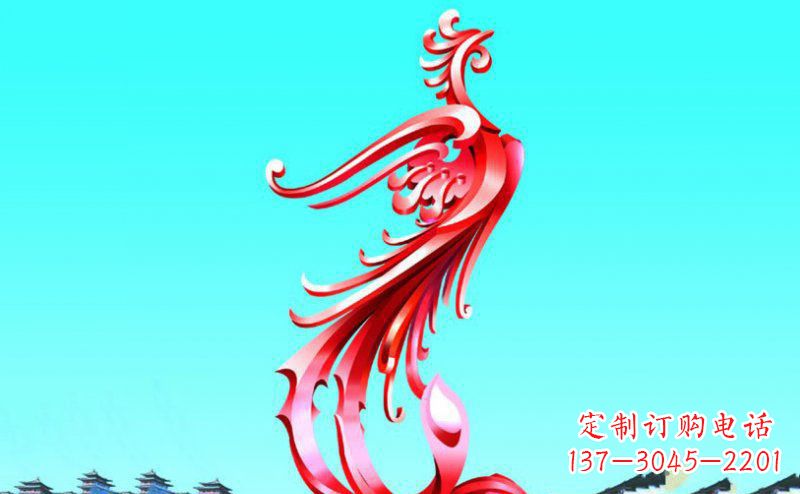 徐州精美的凤凰不锈钢塑料雕塑