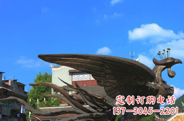 徐州广场凤凰动物铜雕