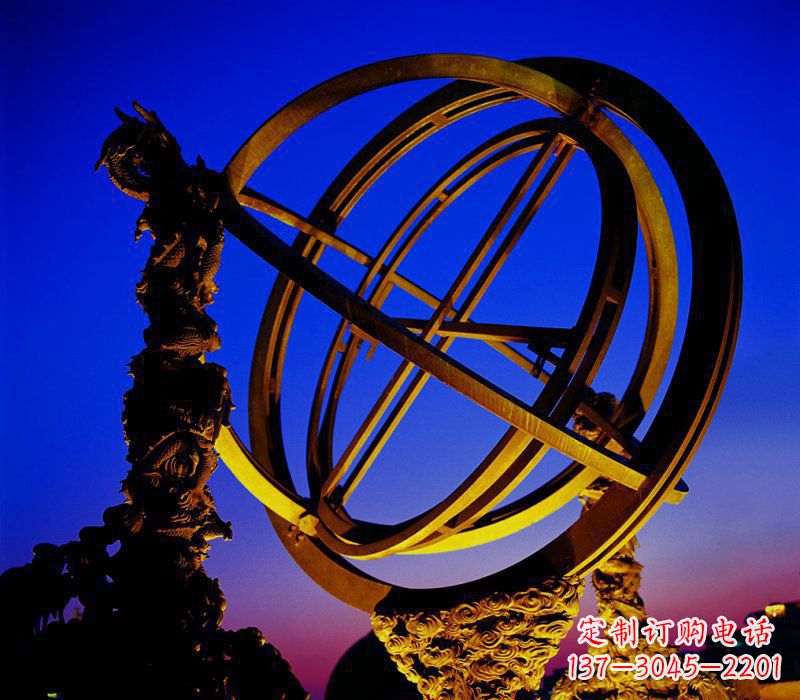 徐州广场古代天文仪器浑天仪铜鼎