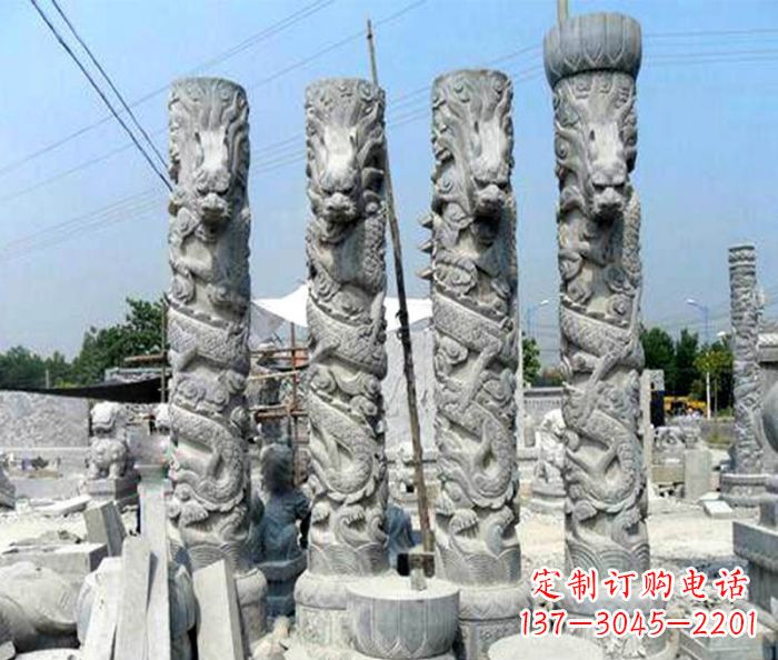 徐州浩大神秘的龙柱石雕