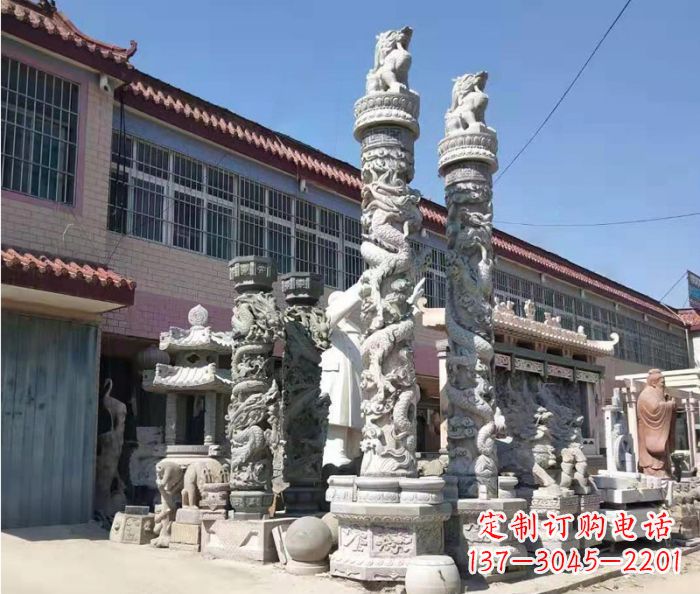 徐州品质考究的大理石龙柱石雕