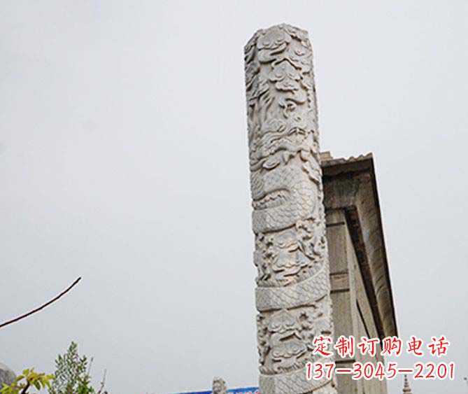徐州精美艺术品,象征霸气,盘龙柱石雕