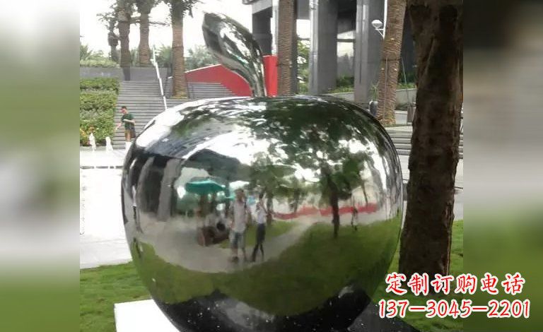 徐州广场苹果不锈钢雕塑