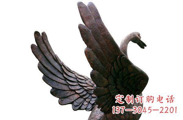 徐州中领雕塑|优雅大气的铜雕天鹅