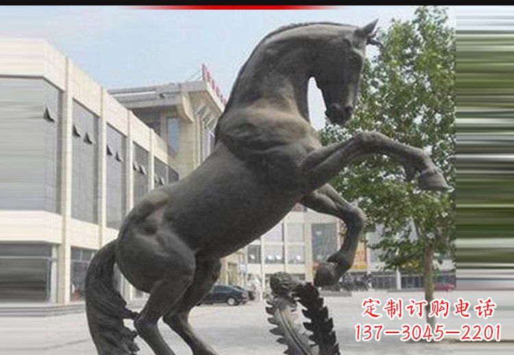 徐州广场铜雕跳跃马动物雕塑