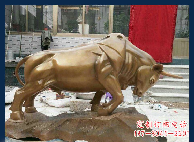 徐州铜质金黄牛雕塑:添加活力与美观设计