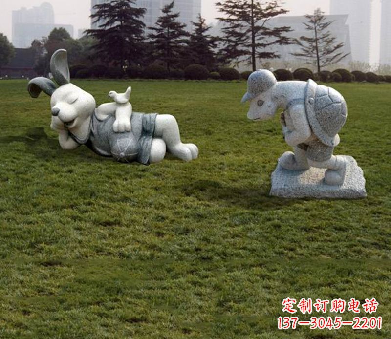 徐州中领雕塑独特的石雕兔子