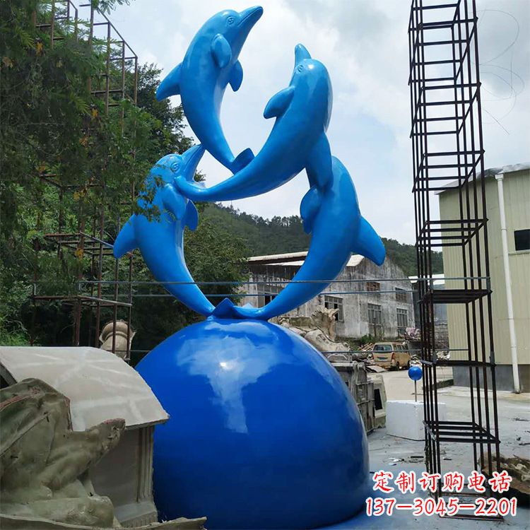 徐州海豚钢筋玻璃景观雕塑