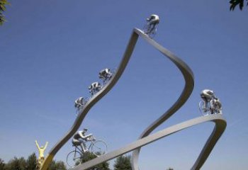 徐州不锈钢极限自行车雕塑