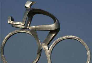 徐州不锈钢骑自行车雕塑
