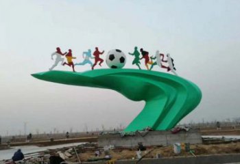 徐州中领雕塑-不锈钢足球运动雕塑