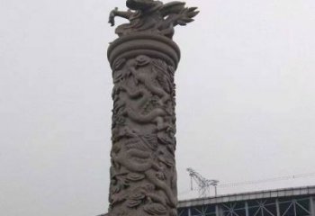 徐州中领雕塑|仿古盘龙柱石雕