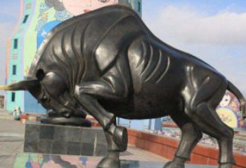 徐州广场开荒牛动物铜雕