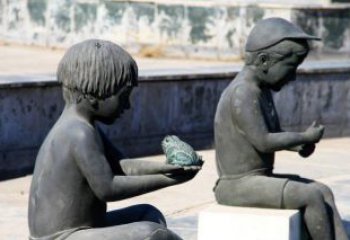 徐州儿童景观铜雕，携带童趣的青蛙