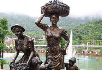 徐州中领雕塑丰收葡萄铜雕
