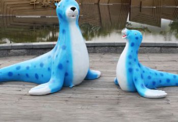 徐州海豹玻璃钢卡通雕塑——展现优雅的豹纹完美艺术