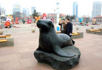 徐州海豹石雕塑，精美纯手工制作