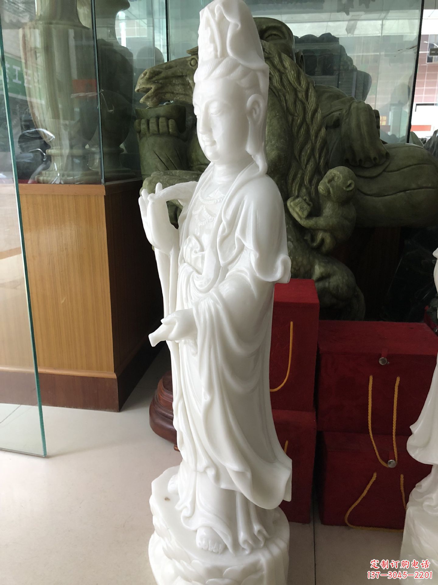 徐州精美汉白玉观音菩萨雕塑
