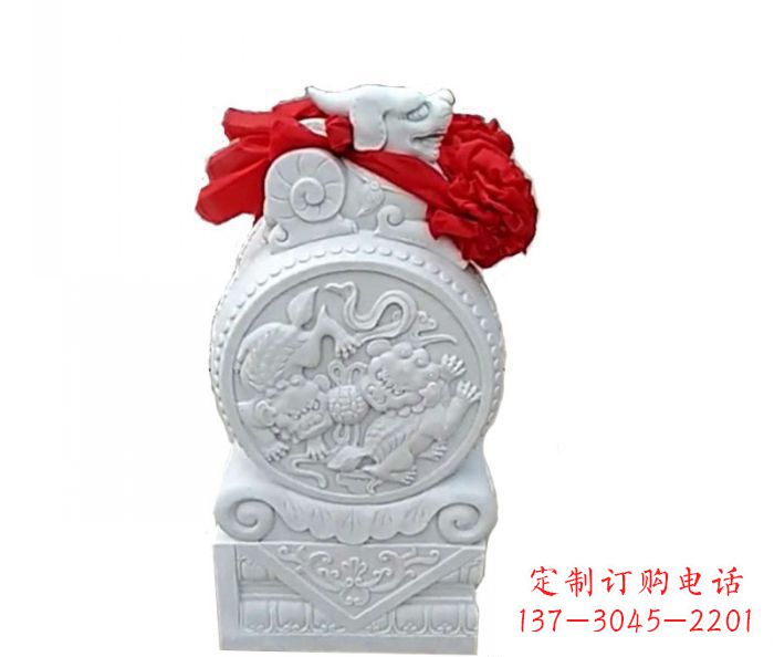 徐州中领雕塑的精美玉石门墩雕塑是一个经过精心…