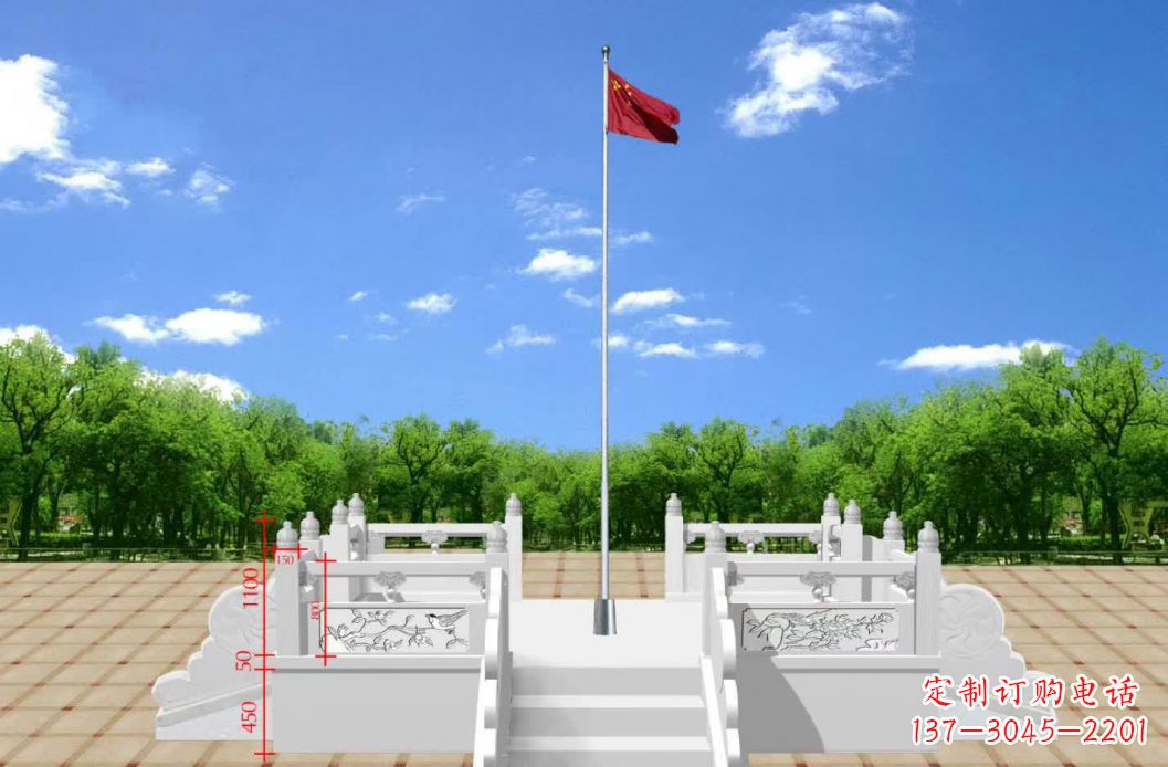 徐州汉白玉升旗台雕塑12
