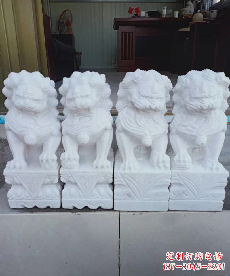 徐州汉白玉狮子雕塑1