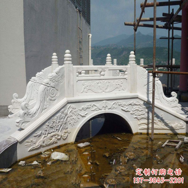 徐州汉白玉庭院装饰石桥雕塑