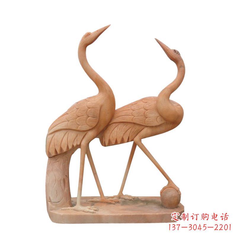 徐州汉白玉花仙鹤雕塑,是来自中领雕塑的一件精…