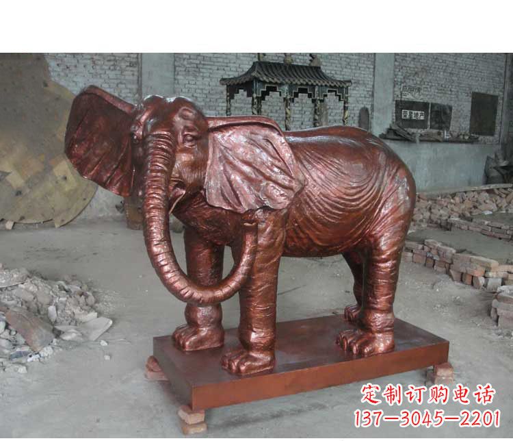 徐州艺术展现——户外大象铜雕塑