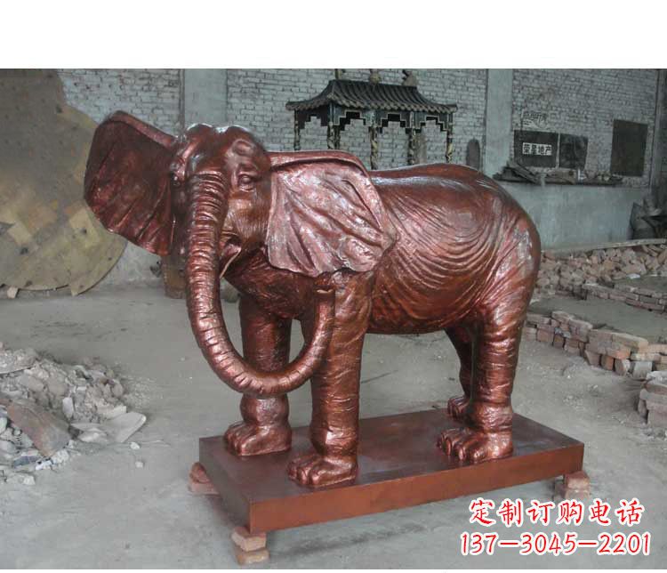 徐州户外大象动物铜雕塑