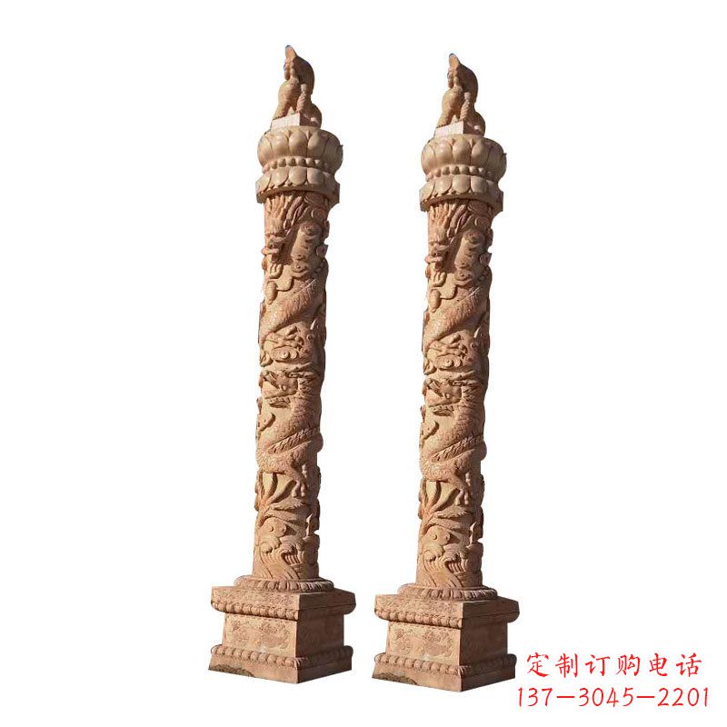 徐州华表盘龙柱石雕