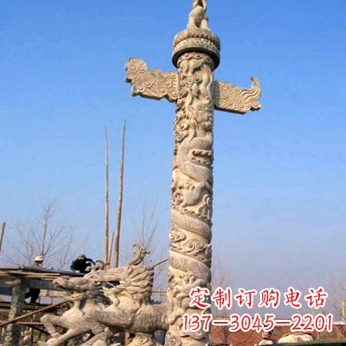 徐州象征古老华夏文化的华表柱子雕塑