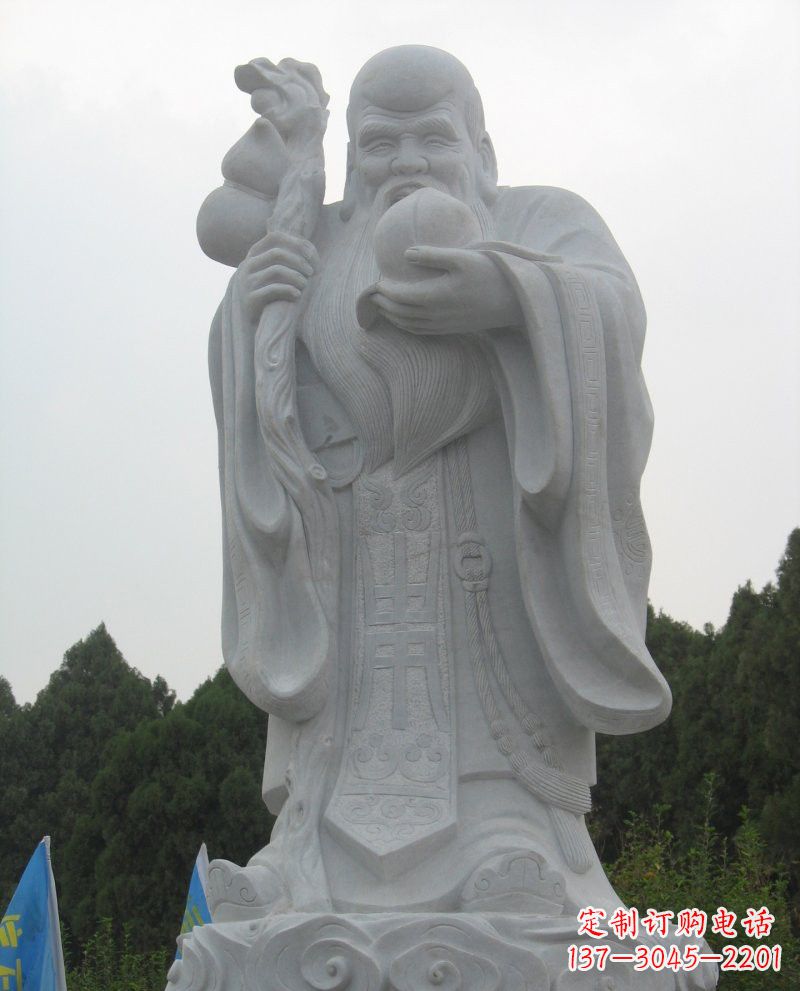 徐州景区大理石老寿星雕塑