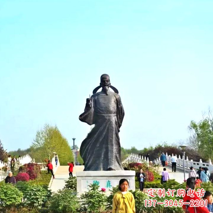 徐州精美颜真卿铜雕塑像