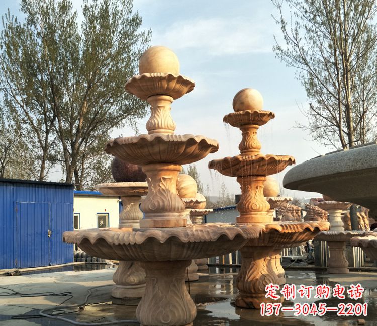 徐州古典九龙喷泉雕塑,可观赏九龙戏珠石