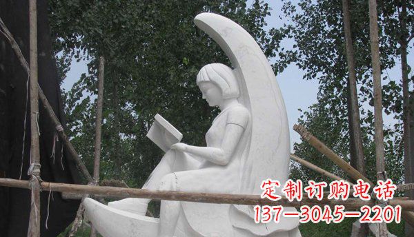 徐州中领雕塑高品质小女孩汉白玉石雕
