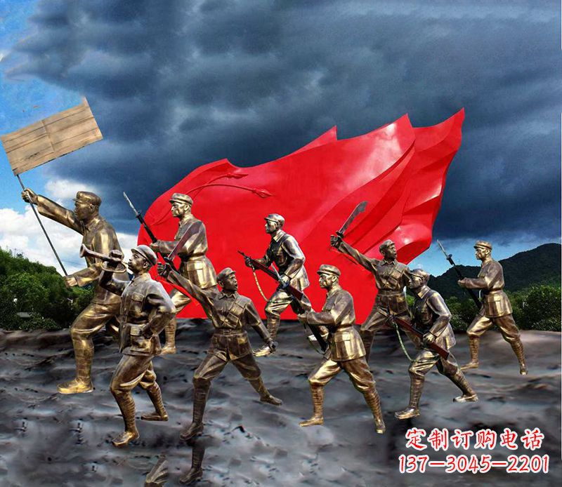 徐州纪念伟大革命先烈的红军雕塑