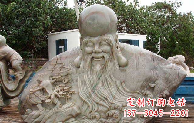 徐州大型寿星胸像石雕,体现特定文化精神