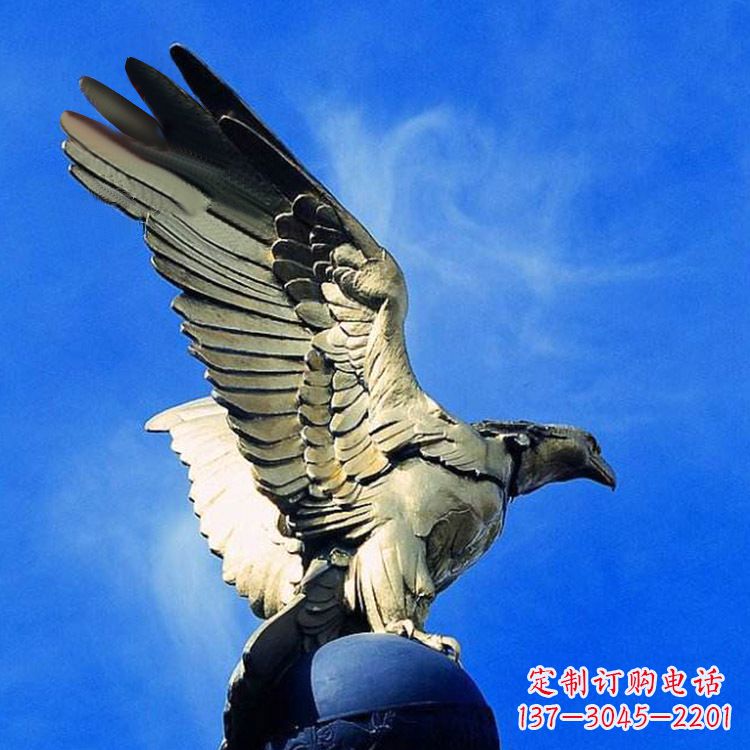 徐州唯美老鹰玻璃钢仿铜雕塑玻璃钢雕塑以其简约…