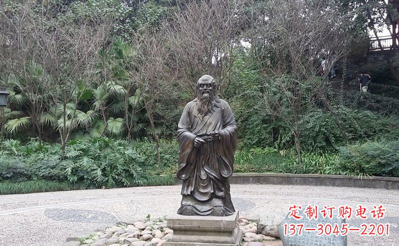 徐州品尝古典:中领雕塑老子铜雕