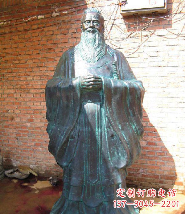 徐州老子校园历史名人铜雕，给您的经典力量