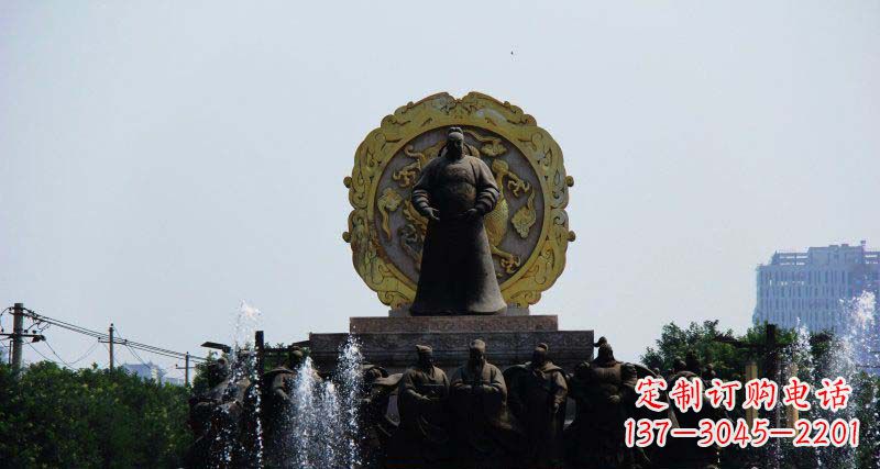 徐州李世民古代名人铜雕