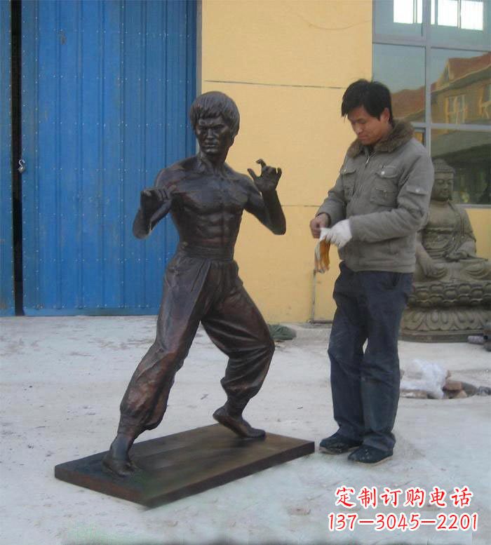 徐州李小龙铜雕222
