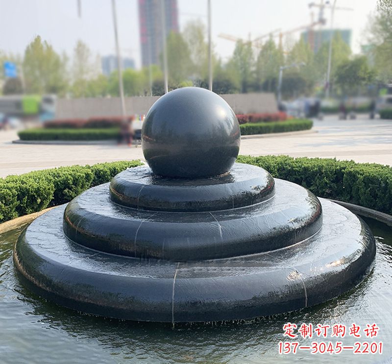徐州临沂石雕风水球喷泉
