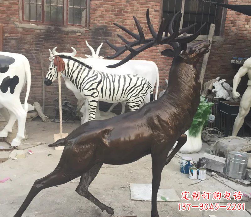 徐州羚羊公园动物铜雕,欣赏自然之美